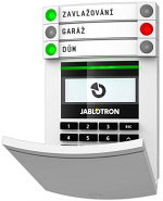 Intuitivní ovládání pomocí přehledné klávesnice Jablotron